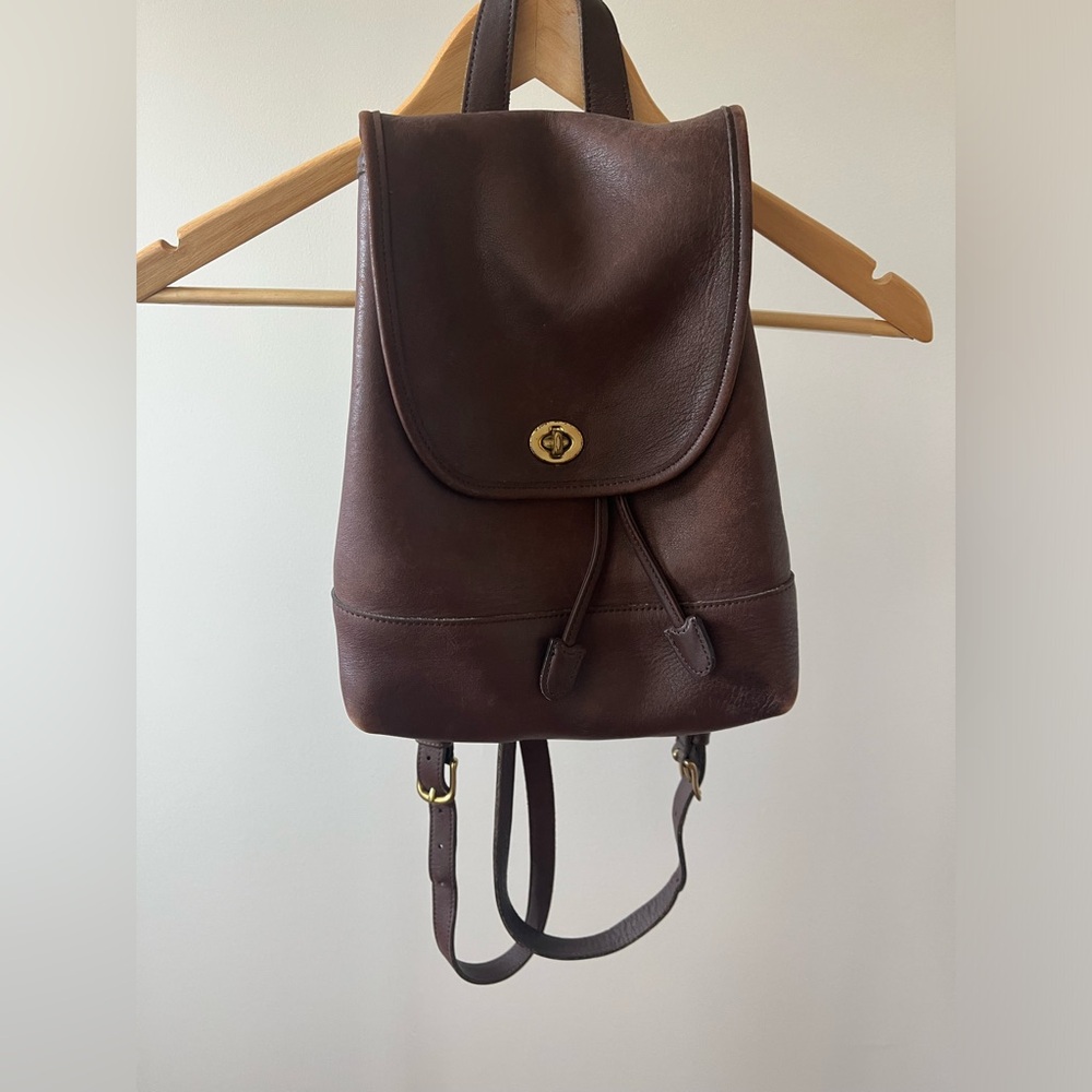 Vintage coach leather backpack.